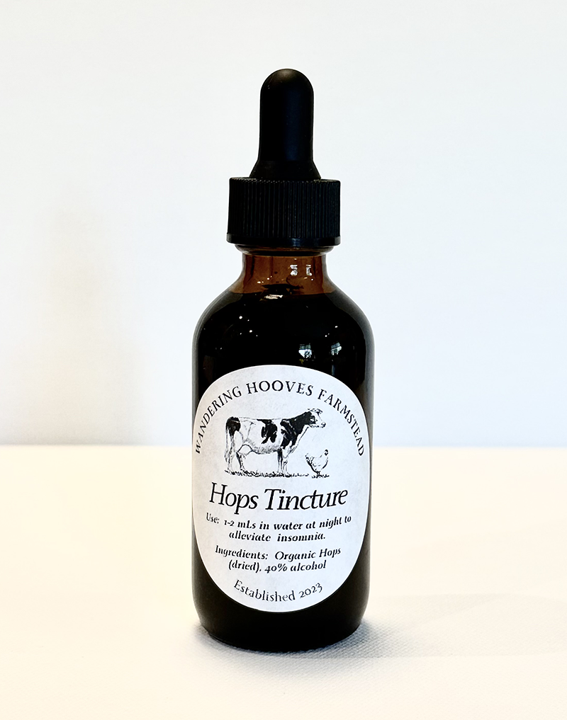 hops tincture bottle